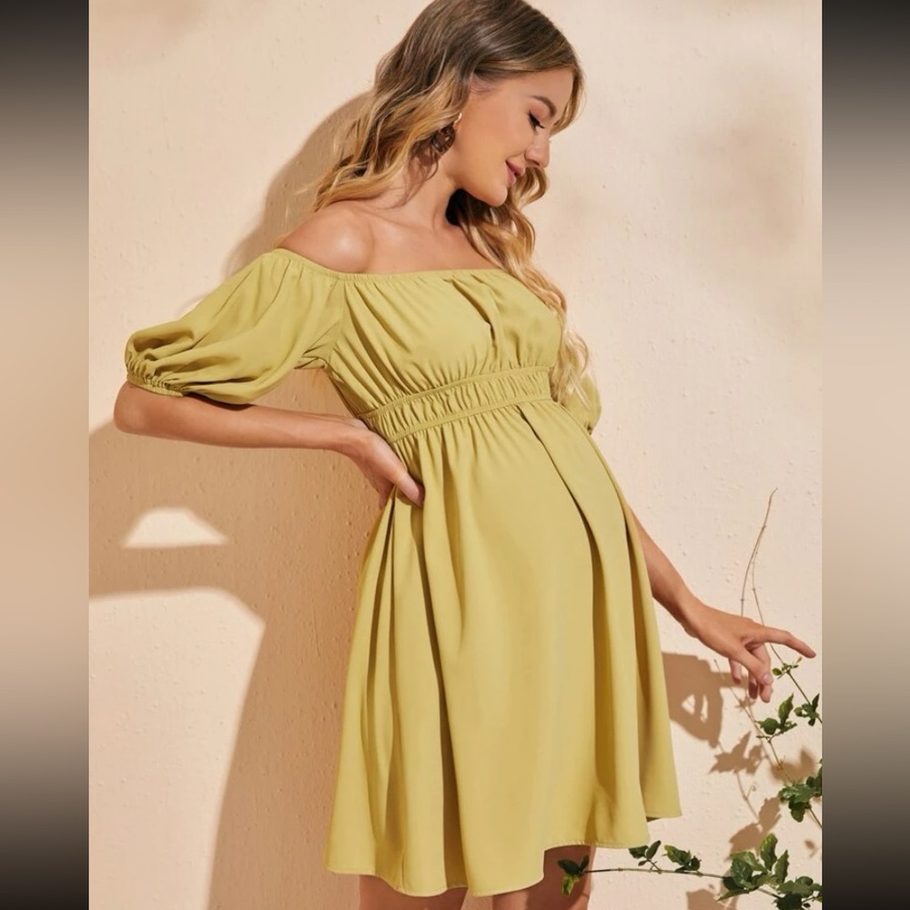 SHEIN Off the Shoulder Mini Peasant Dress